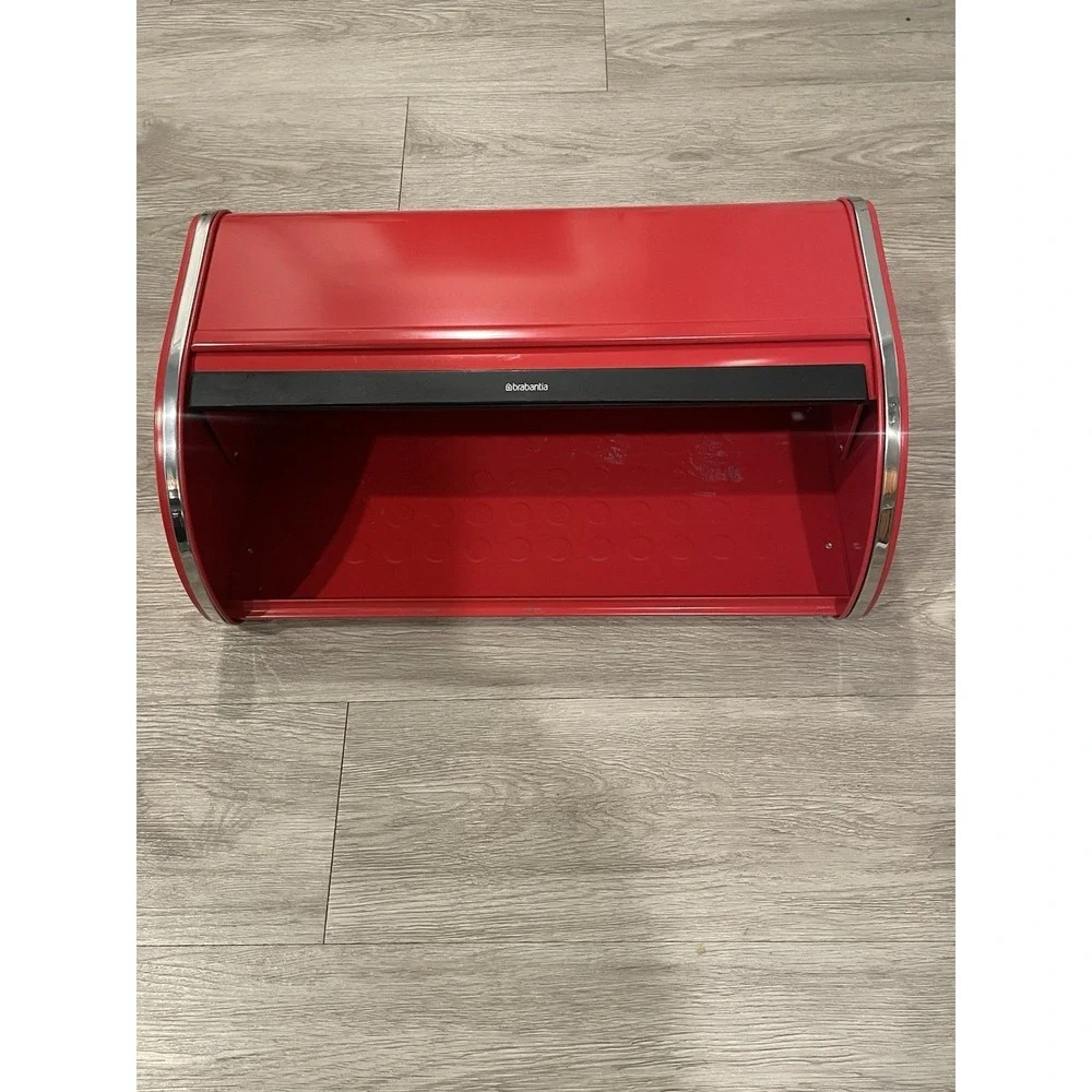 Brabantia Bread Box Belgium Retro Rare Red Variant Metal Used
